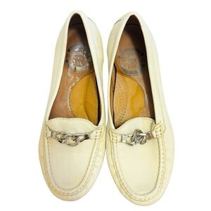 Driver Club USA Cream Leather Loafers